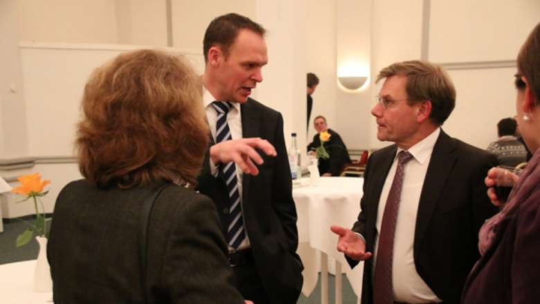 Kronshagens Bürgermeister Kandidat Ingo Sander und Johann Wadephul
